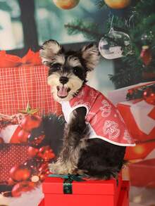 New Christmas Style Cartoon Dog Clothes For All Seasons 1pc - Watermelon Pink - View 3