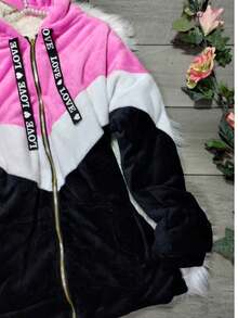 SUDADERA TRICOLOR  ABORREGADA - Rosa Fucsia - Ver 3