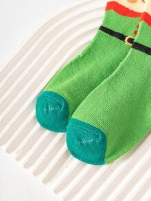 5對兒童聖誕節禮物時尚中筒襪,適用於男孩和女孩 - 彩色 - 查看 9