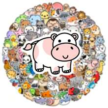 100 szt. śliczne zwierzęta kawaii motyw mini naklejki, winylowe naklejki na butelkę z wodą, laptopa, scrapbooka, deskorolki, pakiety naklejek, naklejki, mini naklejki, deskorolka na palce, naklejki, słodkie naklejki, pakiet naklejek, naklejki, słodkie naklejki, naklejka