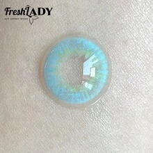 FRESH LADY Freshlady Nattier Blue 14.2mm 有色隱形眼鏡,可用1年 - 藍色 - 查看 2