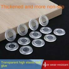 Glass Anti-slip Pad For Rosewood Furniture Tea Table, Tempered Glass Desktop Cushion, Transparent Silicone Suction Cup For Table Top - White - View 9