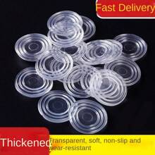 Glass Anti-slip Pad For Rosewood Furniture Tea Table, Tempered Glass Desktop Cushion, Transparent Silicone Suction Cup For Table Top - White - View 3