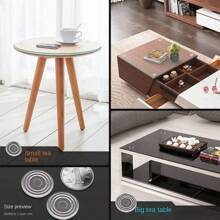 Glass Anti-slip Pad For Rosewood Furniture Tea Table, Tempered Glass Desktop Cushion, Transparent Silicone Suction Cup For Table Top - White - View 6