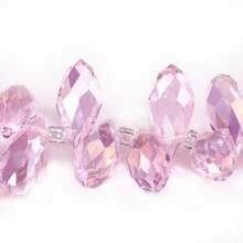 50入組/套鍍層掉落形玻璃水晶珠,帶水平孔,多色多角剔透珠子,適用於手鍊和項鍊diy,尺寸包括5x7mm 6x12mm 8x13mm - 彩色 - 查看 56