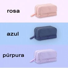 Large-Capacity Pencil Case, Pencil Bags, Pencil Case With 4 Compartments, Stationery Storage, Suitable For Boys And Girls, Suitable For School, Office - Blue - View 3