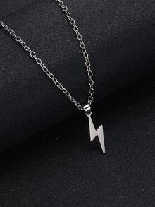 1 件創意閃電形狀項鍊歐美配件鏤空鎖骨裝飾男女 - 閃電 - 查看 3