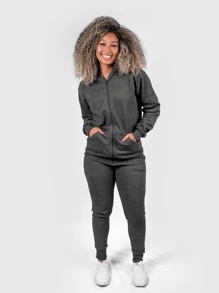 Blusa de moletom canguru lisa bolso lateral