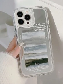 Gucadi 聖誕主題化妝鏡,適用於 iPhone 15/15plus/15pro/15promax,附白色聖誕樹、卡通鴨、可愛小狗、ins油畫風格,藝術風格,高端感觸,鏡面和可愛貓咪設計掛繩 - 彩色 - 查看 13