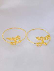 2pcs Metal Deer Curtain Tiebacks - Gold - View 6