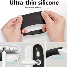 1 件裝矽膠耳機套,防刮耳墊套 + 耳罩套 + 頭帶套,耳機保護耳墊套配件 - 黑色 - 查看 6