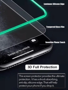 2 件/套夜光防震钢化玻璃屏幕保护膜，适用于 Apple IPhone 智能手机型号 - 無色 - 查看 4