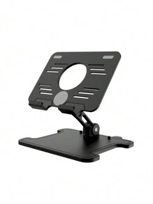 A Folding Desktop Universal Stand For Mobile Phones And Tablets - Black - View 2