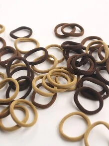 50 قطعة من ربطات الشعر الأساسية عالية المرونة للنساء لتسريحة الذيل الجانبي، حاملات ذيل الحصان اليومية، مطاطات الشعر، أربطة الشعر، أربطة الشعر المجعدة، حبال الشعر، كرات الشعر، ملحقات ملابس الرياضة والجيم