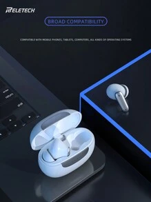 Reletech P-M1 TWS 无线耳机 ANC 主动降噪耳机，精致小巧，手掌大小，打开即可自动配对 - 黑色 - 查看 7