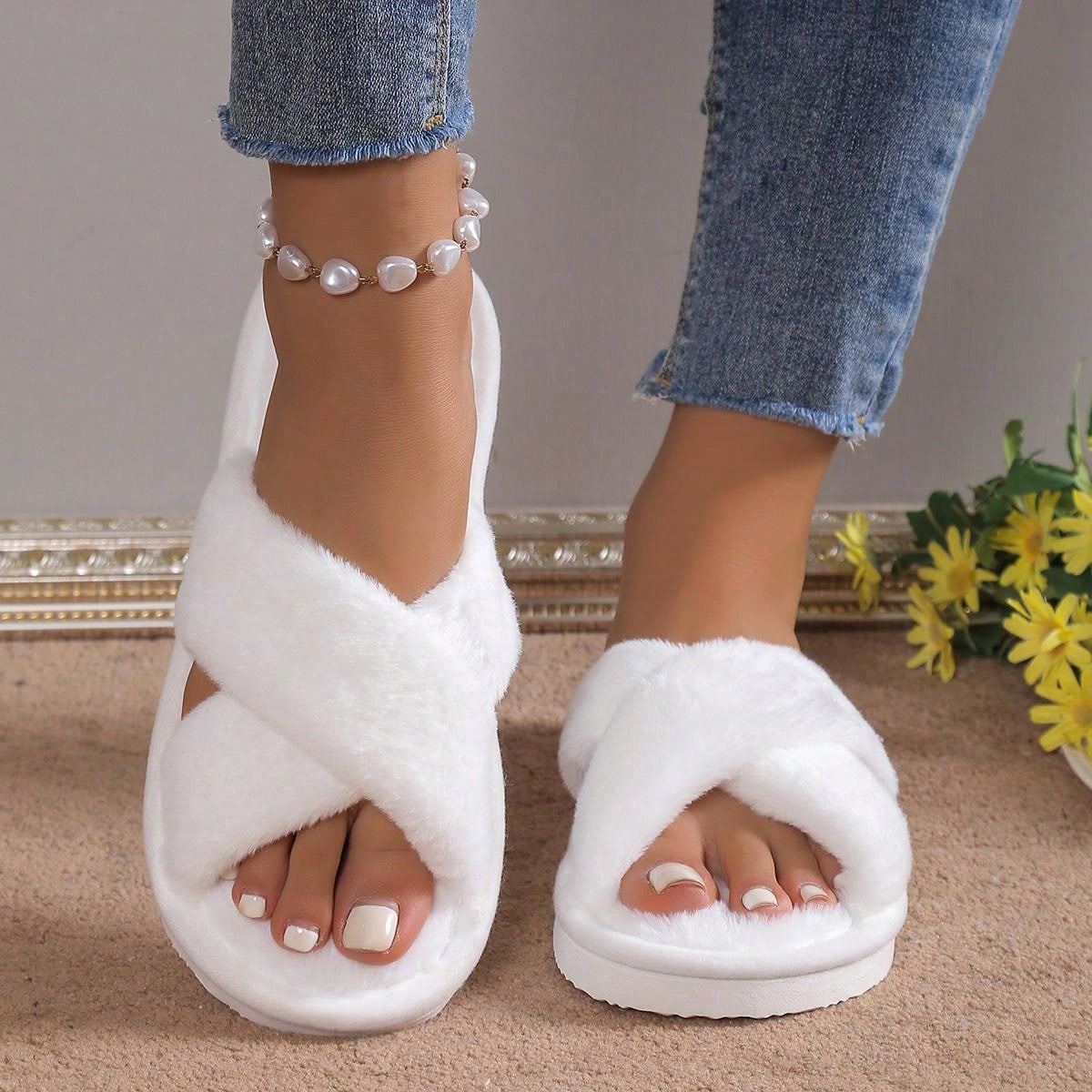 belt slippers for ladies