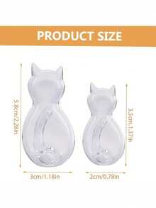 2个5.8*2.9cm+4*2cm Ps材质，强力粘性猫形免钻挂钩，适用于浴室、卧室、客厅和宿舍，完美的家居必需品，整理毛巾和衣服