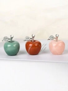 1 Piece Of Small Apple Crystal Carving, Healing Crystal Home Decoration - little apple - View 5