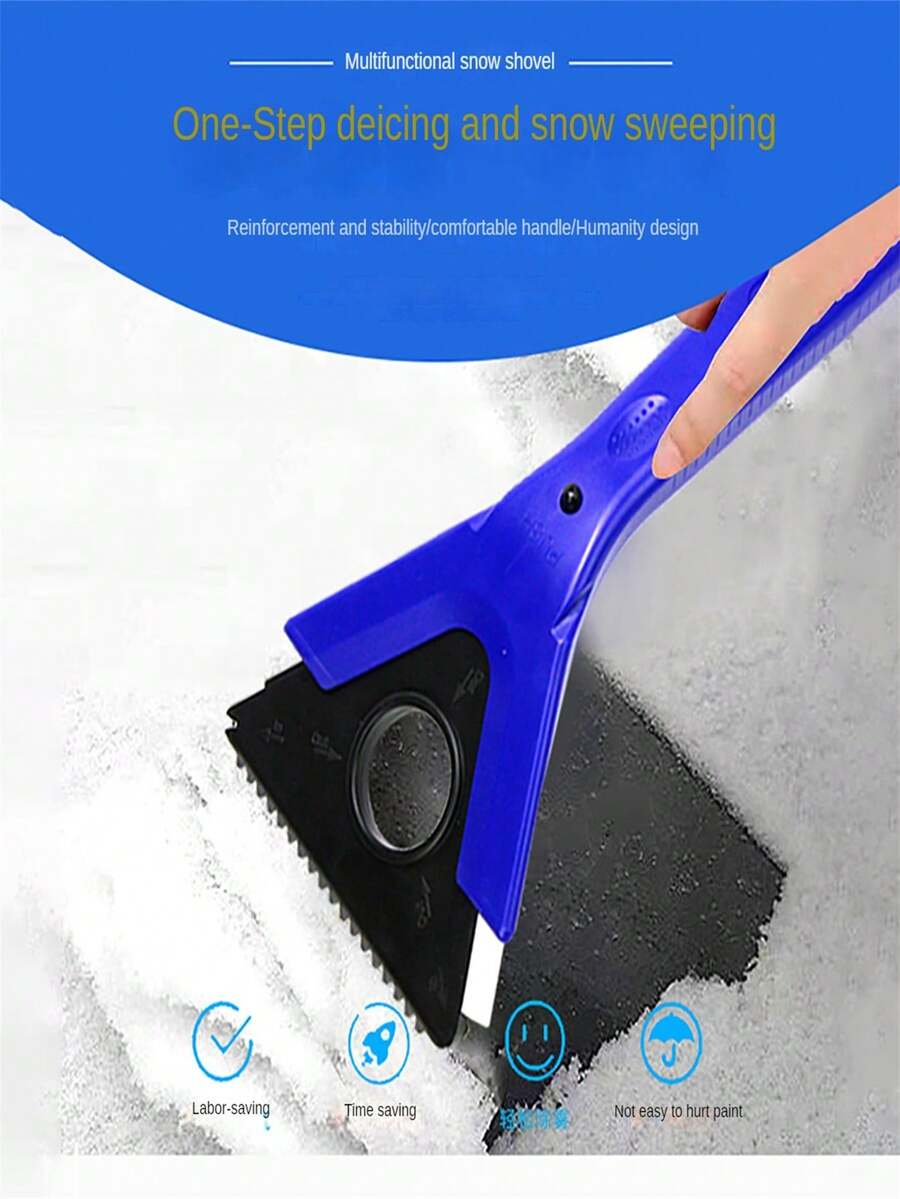 Multi-functional Car Snow Shovel - Car Snow Brush, Snow Plow, And Ice Scraper For Car Snow Removal - Blue - View 1