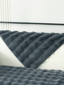 1入實色毛絨沙發墊,兔子風格蓬鬆寵物友好家具保護套,客廳裝飾 - 深灰色 - 查看 6