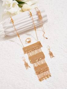 1套時尚優雅的珠寶套裝,適合女士聚會、日常穿著和約會,絕佳禮品選擇