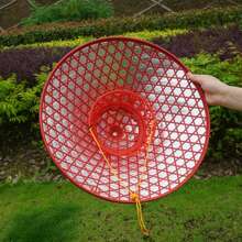 1入隨機顏色貝雷帽中式復古竹藤漏斗帽手工編織草帽旅遊雨具舞蹈道具錐形釣魚遮陽帽中性款 - 顏色隨機 - 查看 3