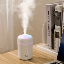 Portable Mini Humidifier, Usb-powered Rgb Night Light Aromatherapy Humidifier, Quiet Ultrasonic Humidifier, Personal Desktop Diffuser, Portable Car, Home, Office, Travel White - White - View 4