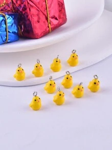 混合隨機10入組時尚3d貓羊考拉蛇狐猪青蛙動物樹脂吊飾項鍊女性手作耳環項鍊珠寶製作 - 彩色 - 查看 17