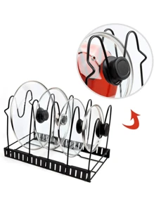 Organizador Ollas y Sartenes de 8 Niveles Ajustables 3 Modos de Uso - Negro - Ver 3
