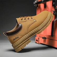 透氣工作靴,具備防滑和耐磨特性,適合建築工地、農場和其他戶外活動 - 黃色 - 查看 8