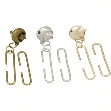 3pcs/Set Star And Moon Design Diy Wallet Making Supplies, Including C-Shaped Clasp For Wallet, Lock For Card Holder And Coin Purse, 5cm Round Slider Clasp - Silver - View 6