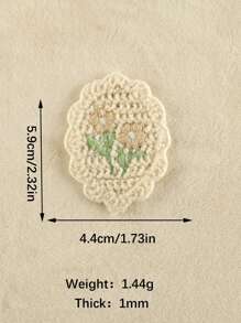 3 قطع / مجموعة من التطريز اللاصق للملابس والقبعات و الأعمال اليدوية مع عدم وجود لاصق وشكل زهرة
