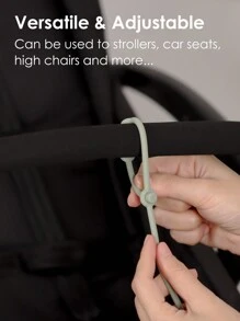 4 Pcs Toy Straps Soft Silicone Teething Chain Adjustable Infant Nipple Holder Dummy Clip Stroller Baby Accessories - Blue - View 4