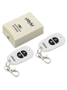 1 Pc EMylo Smart Wireless 220V Relay 1000W RF Remote Control 433 Mhz One 2-Channel With Two Transmitters Wireless Remote Control Switch - Yellow - View 2