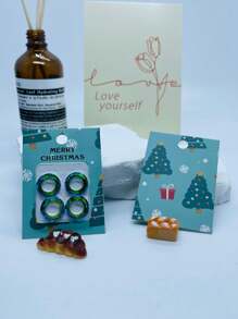 1card 圓形玻璃珠 Diy 珠寶製作套件,包括假日主題包裝 - 薄荷綠 - 查看 2