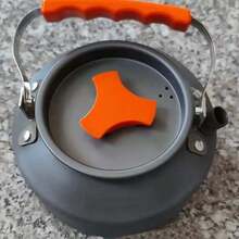 0.8l Outdoor Water Heater & Tea Pot, Portable Kettle For Camping, Car, Stove, Coffee Maker - Grey - View 3