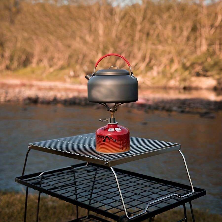 0.8l Outdoor Water Heater & Tea Pot, Portable Kettle For Camping, Car, Stove, Coffee Maker - Grey - View 1