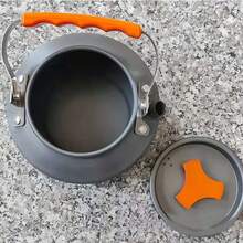 0.8l Outdoor Water Heater & Tea Pot, Portable Kettle For Camping, Car, Stove, Coffee Maker - Grey - View 2