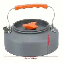 0.8l Outdoor Water Heater & Tea Pot, Portable Kettle For Camping, Car, Stove, Coffee Maker - Grey - View 5