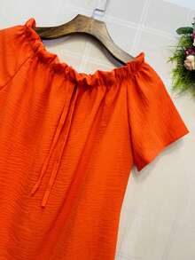 Women Tops - 橘色 - 查看 2