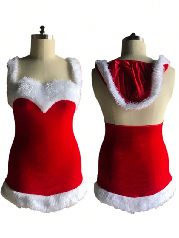 1set Christmas Costume, Holiday Dress Cosplay Dress Christmas Costume Halloween
