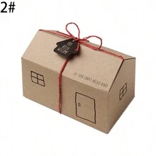 10入組小房子形糖果餅乾禮盒,烘焙包裝 - 彩色 - 查看 5