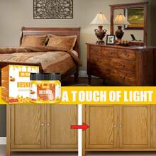 蜜蠟,木製家具地板照明護理蠟,耐磨拋光,清洗,刮除,翻新,維護護理蠟,家具木製刮花修復蜂蠟帶海棉,木製家具清潔劑,家居用品