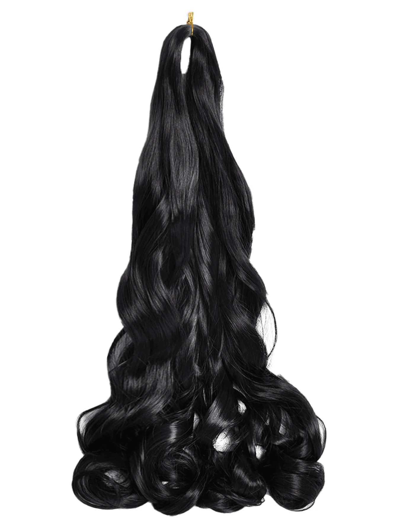 22inch 150g/Pack  French Curly For Box Braid - Black - View 1