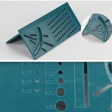 1pc Abs Multifunctional Woodworking 3d Measuring Gauge, Carving & Lettering Measuring Tool - Dark Green - View 6