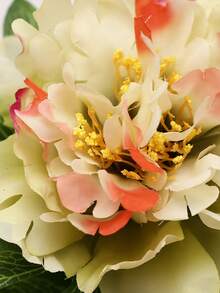 一套盆栽模擬花絲布牡丹花人造植物室內花卉裝飾品適合日常家居裝飾婚禮節日派對裝飾也可用作攝影道具 - 混色 - 查看 3