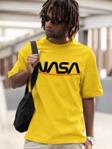 Men T-Shirts - 黃色 - 查看 3