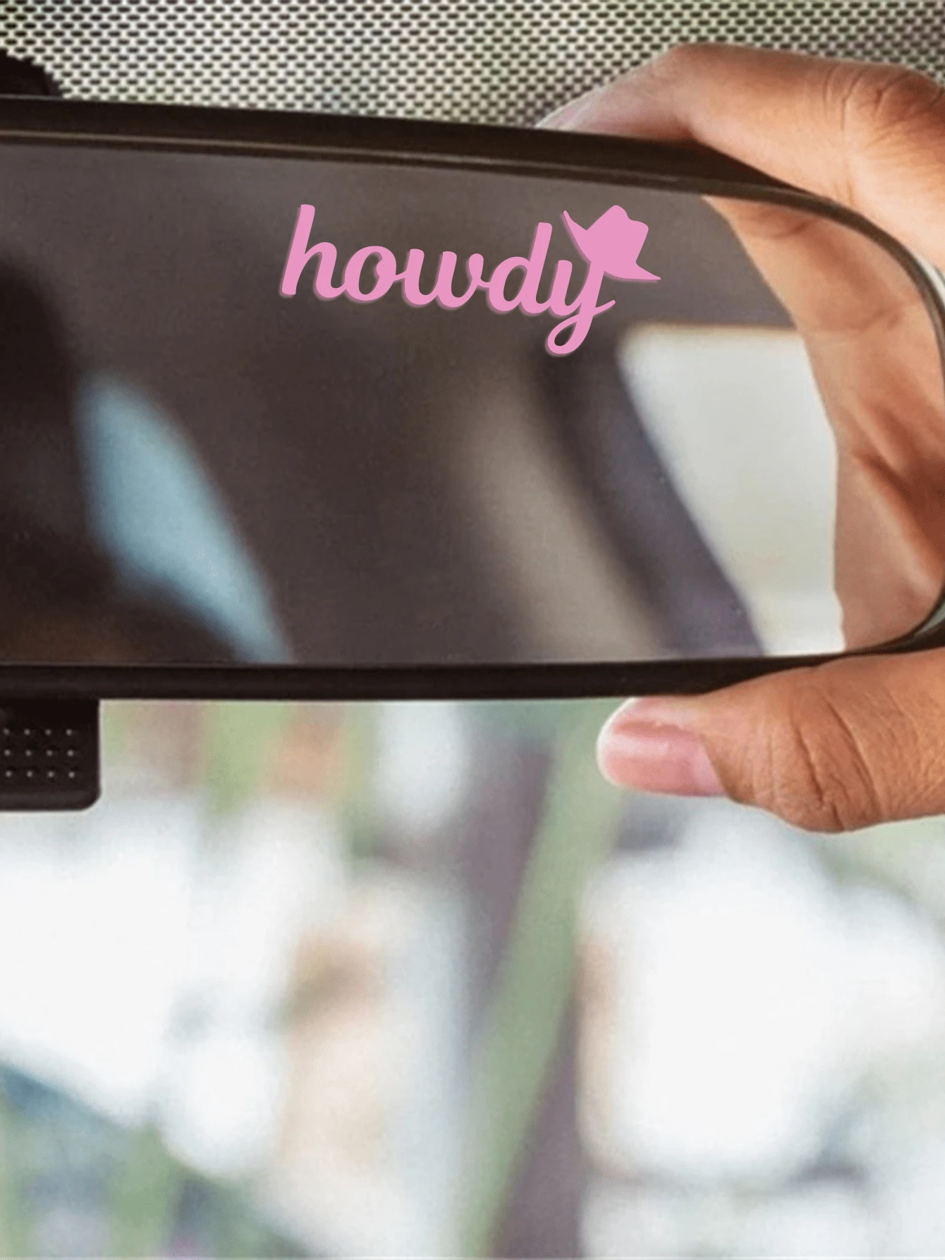 RandySticker 西式車用後視鏡貼紙,牛仔帽後視鏡貼紙,牧場女郎乙烯基貼花,納什維爾車用貼紙