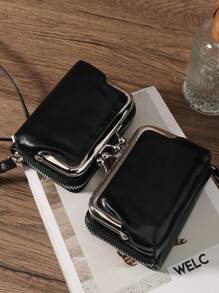 女士钱包 短款 PU 皮革 S 拉链和搭扣 多功能 大容量包 零钱卡夹 轻便 时尚 现代 商务 拉链 信用卡 商务休闲 教师节 教师礼物 周年纪念 生日礼物 女士 女白领 女士钱包 钱包 小钱包 - 黑色 - 查看 5