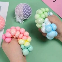 1 Mesh Flour Squeeze Ball, Color Changing Stress Ball, Sensory Calm Focus Toy, Stress Relief Ball - Multicolor - View 7
